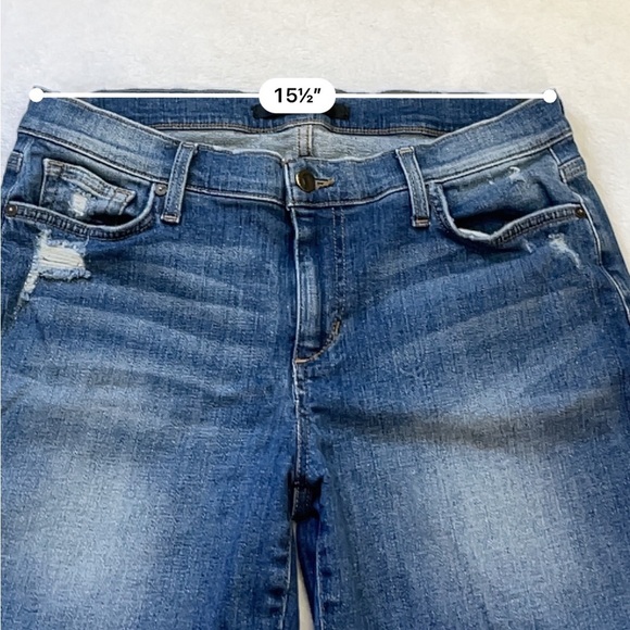 Joe’s Jeans 6” Cuff Denim Shorts Irisa Wash Size 29 Distressed Casual - Picture 5 of 15